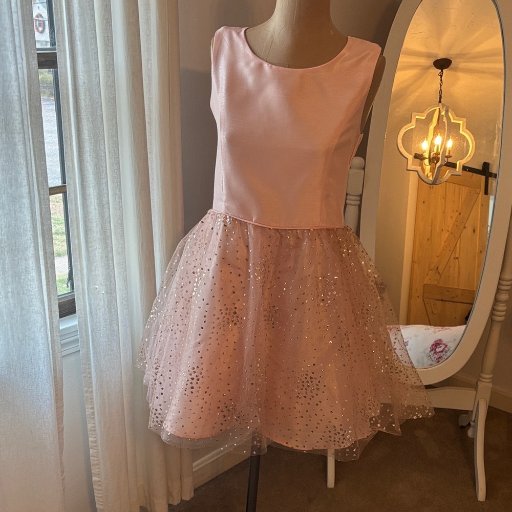 Cat & Jack Pink Sparkle Kids Formal Dress